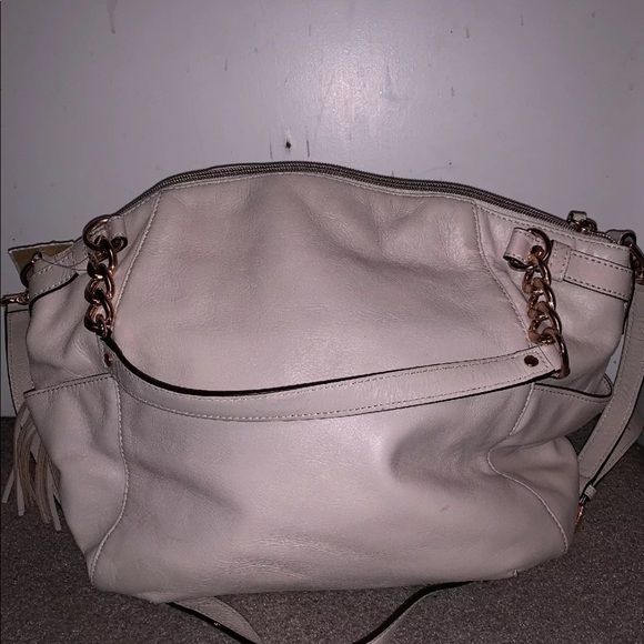 Michael Kors Devon Vanilla Leather Hobo Bag - Picture 3 of 8